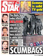 Daily Star () Newspaper Front Page for 22 January 2019