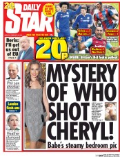 Daily Star () Newspaper Front Page for 22 February 2016