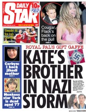 Daily Star () Newspaper Front Page for 22 February 2019