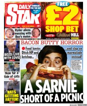 Daily Star () Newspaper Front Page for 22 February 2022