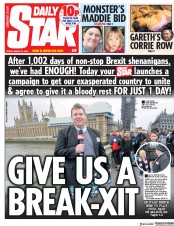 Daily Star () Newspaper Front Page for 22 March 2019