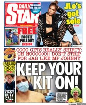 Daily Star () Newspaper Front Page for 22 March 2021