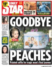 Daily Star () Newspaper Front Page for 22 April 2014