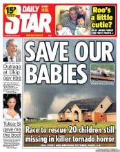 Daily Star () Newspaper Front Page for 22 May 2013