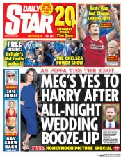 Daily Star () Newspaper Front Page for 22 May 2017