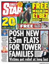 Daily Star () Newspaper Front Page for 22 June 2017