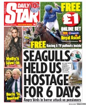 Daily Star () Newspaper Front Page for 22 June 2019
