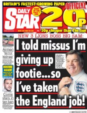 Daily Star () Newspaper Front Page for 22 July 2016
