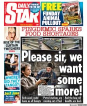Daily Star () Newspaper Front Page for 22 July 2021