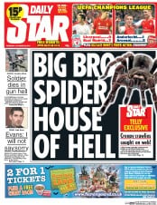 Daily Star () Newspaper Front Page for 23 October 2014