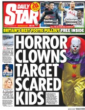 Daily Star () Newspaper Front Page for 23 October 2017