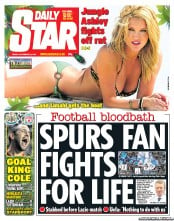 Daily Star () Newspaper Front Page for 23 November 2012