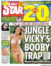 Daily Star () Newspaper Front Page for 23 November 2015