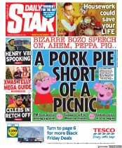 Daily Star () Newspaper Front Page for 23 November 2021