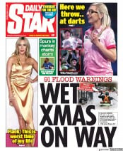Daily Star () Newspaper Front Page for 23 December 2019