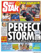 Daily Star () Newspaper Front Page for 23 February 2015