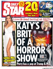 Daily Star () Newspaper Front Page for 23 February 2017