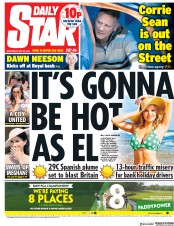 Daily Star () Newspaper Front Page for 23 May 2018