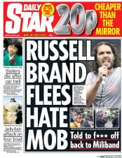 Daily Star () Newspaper Front Page for 23 June 2015