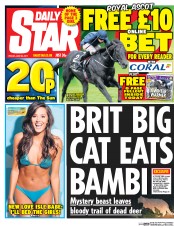 Daily Star () Newspaper Front Page for 23 June 2017