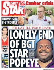 Daily Star () Newspaper Front Page for 23 August 2018