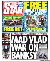 Daily Star () Newspaper Front Page for 24 December 2022