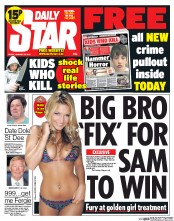 Daily Star () Newspaper Front Page for 24 January 2014