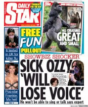 Daily Star () Newspaper Front Page for 24 January 2020