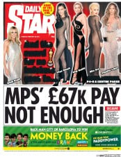 Daily Star () Newspaper Front Page for 24 February 2015