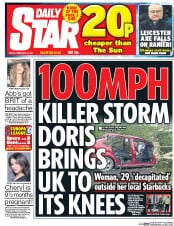 Daily Star () Newspaper Front Page for 24 February 2017