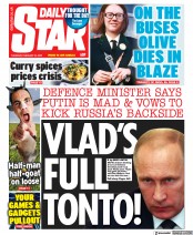 Daily Star () Newspaper Front Page for 24 February 2022