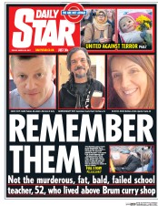 Daily Star () Newspaper Front Page for 24 March 2017
