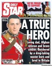 Daily Star () Newspaper Front Page for 24 May 2013