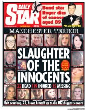 Daily Star () Newspaper Front Page for 24 May 2017