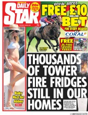 Daily Star () Newspaper Front Page for 24 June 2017
