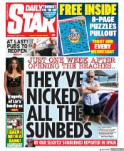 Daily Star () Newspaper Front Page for 24 June 2020