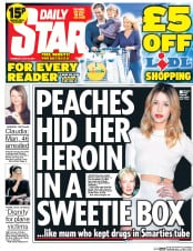 Daily Star () Newspaper Front Page for 24 July 2014
