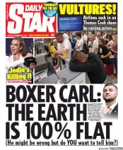 Daily Star () Newspaper Front Page for 24 September 2019