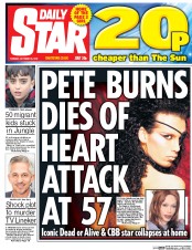 Daily Star () Newspaper Front Page for 25 October 2016