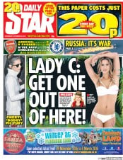Daily Star () Newspaper Front Page for 25 November 2015