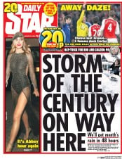 Daily Star () Newspaper Front Page for 25 January 2016