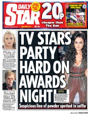 Daily Star () Newspaper Front Page for 25 January 2018