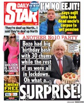 Daily Star () Newspaper Front Page for 25 January 2022