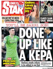 Daily Star () Newspaper Front Page for 25 February 2019