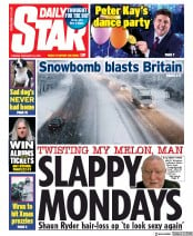 Daily Star () Newspaper Front Page for 25 February 2020
