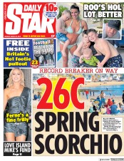 Daily Star () Newspaper Front Page for 25 March 2019