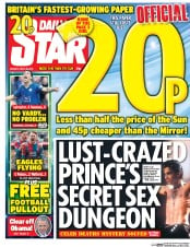 Daily Star () Newspaper Front Page for 25 April 2016