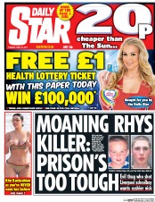 Daily Star () Newspaper Front Page for 25 April 2017
