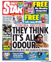 Daily Star () Newspaper Front Page for 25 April 2020