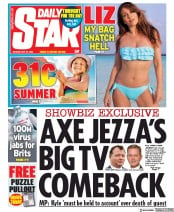 Daily Star () Newspaper Front Page for 25 May 2020
